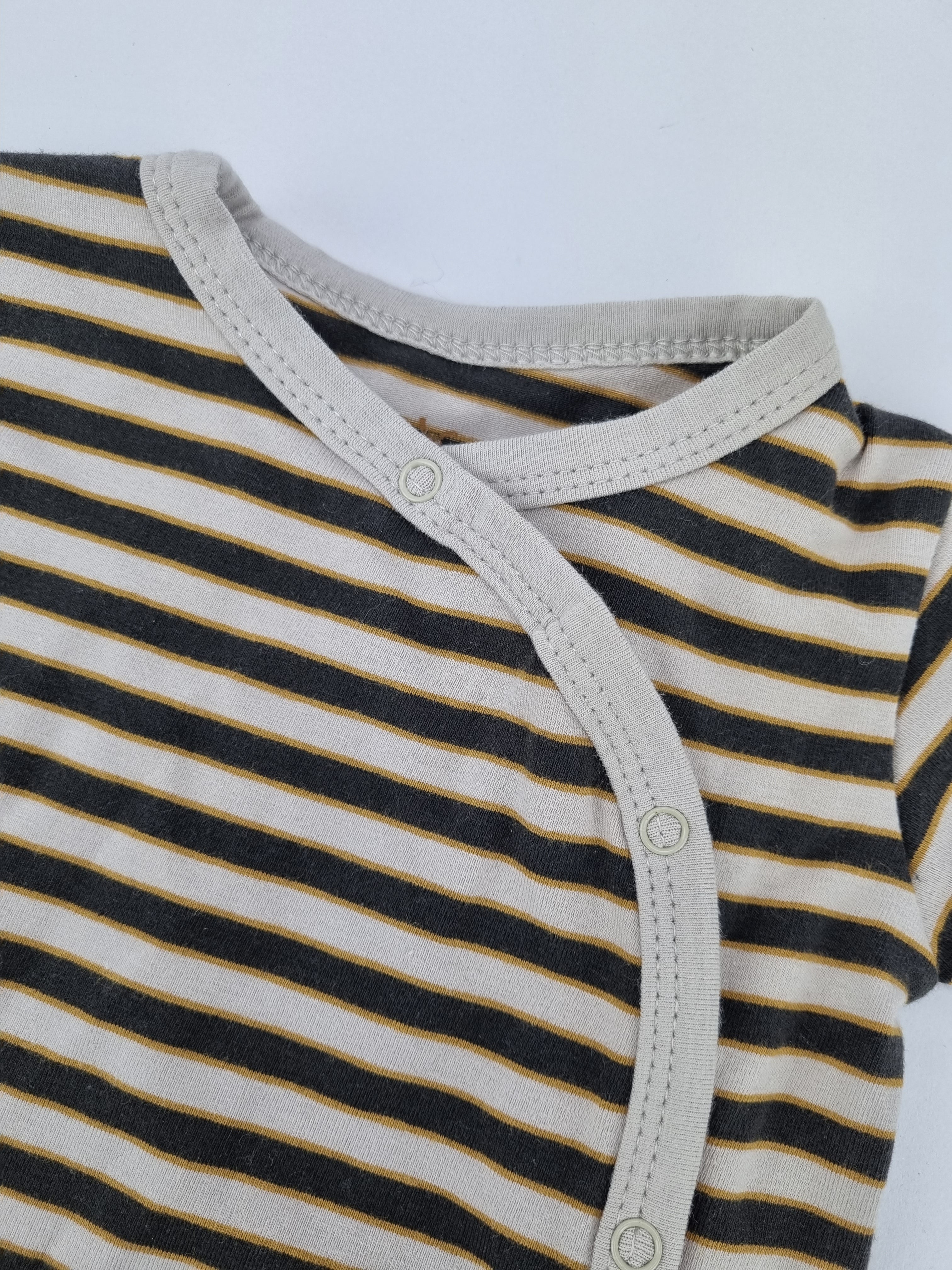 Small Rags body met zijsluiting - Strepen - Grijs - Body - MamaMilla