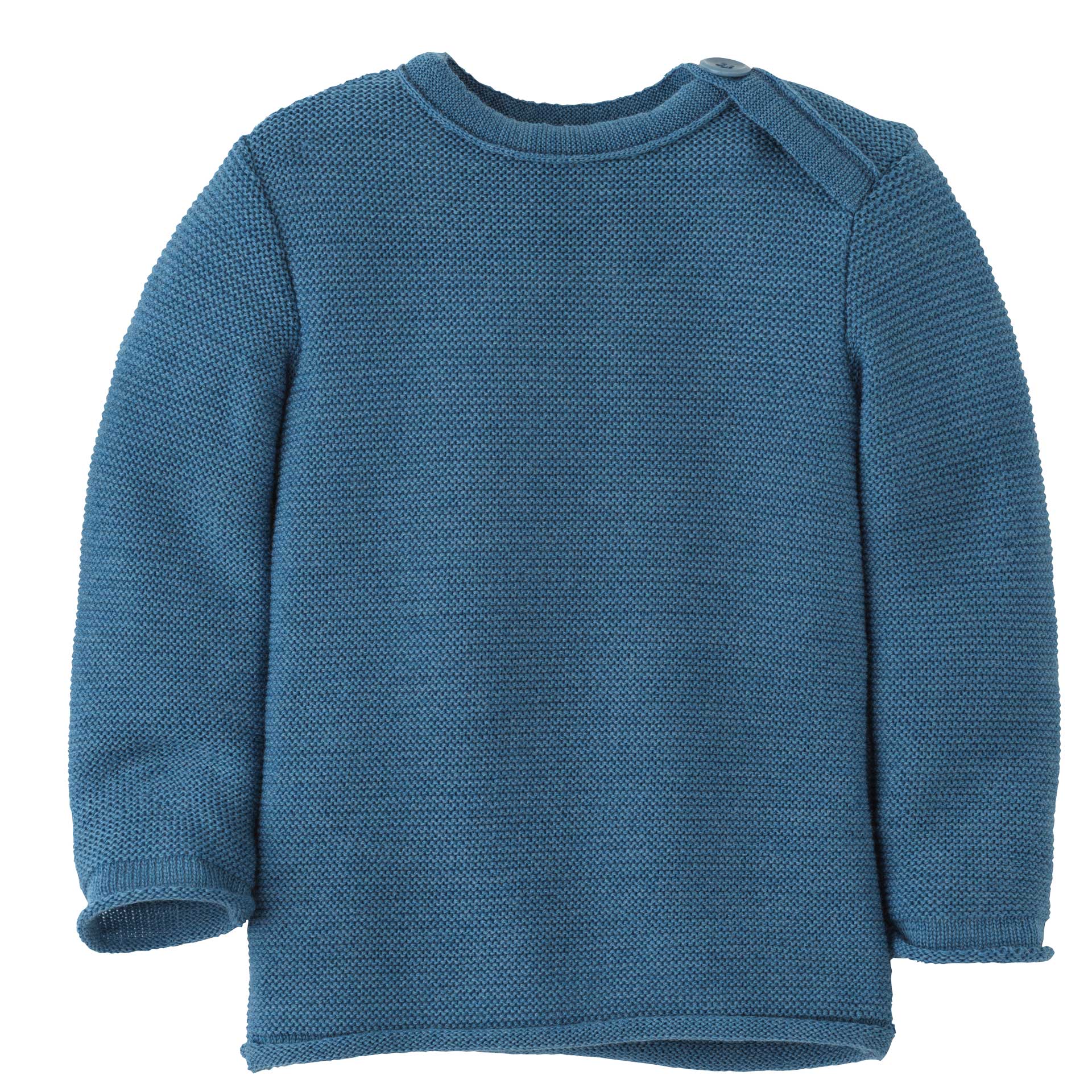 Gebreide babytrui van merinowol – Dove blue – Disana biologische babykleding