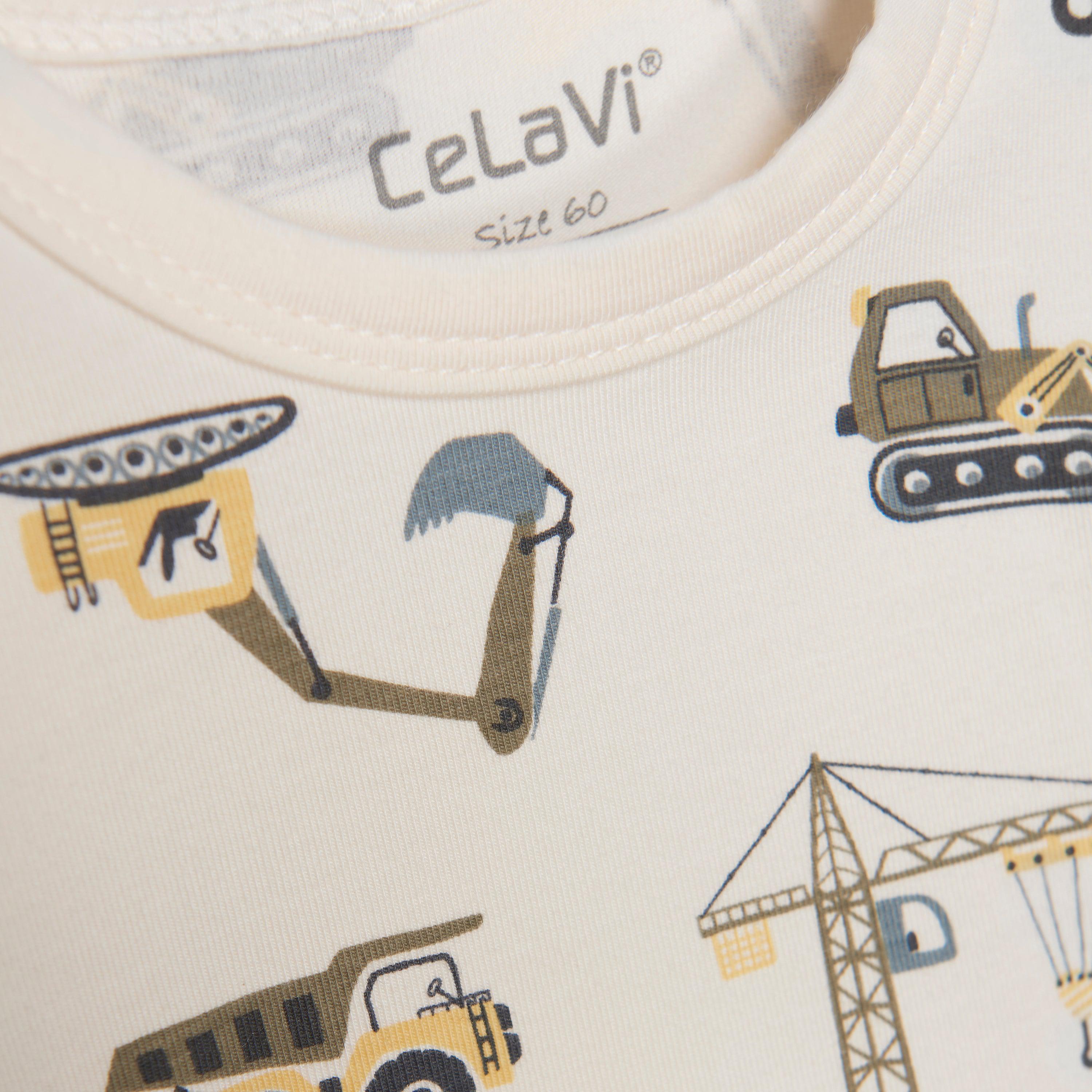 Celavi Jumpsuit met korte mouwen en pijpen - Werkauto&