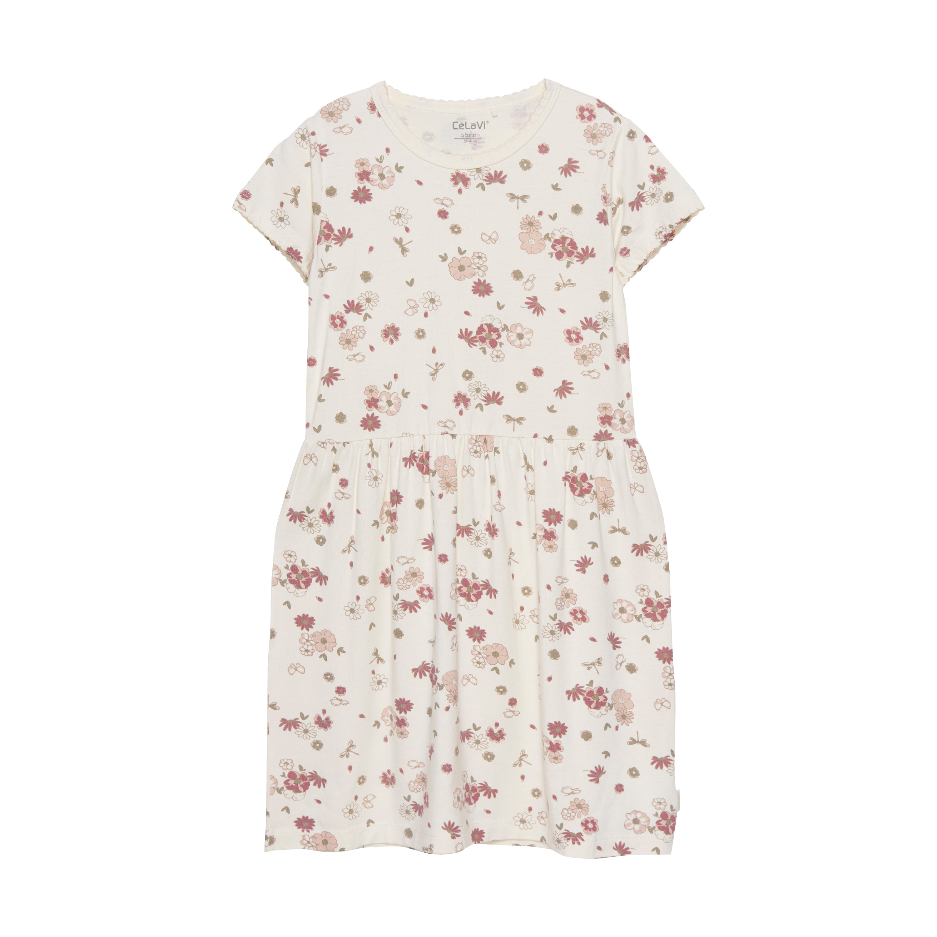 Celavi Jurk in Bamboe - Bloemen - Rose Cloud - Jurk - MamaMilla
