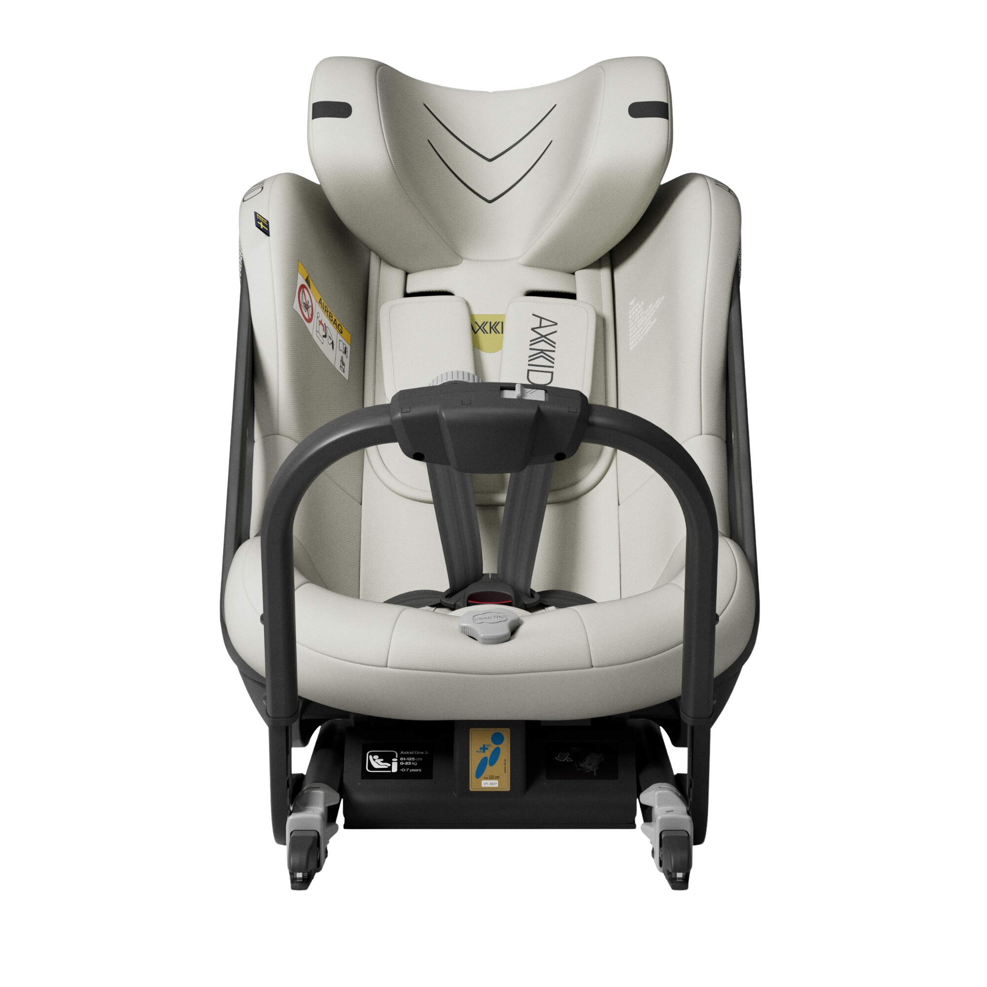 Axkid ONE 3 - Strandgras Beige - iSize 61-125 cm - 61-125 cm (3 maanden t/m 7 jaar) - MamaMilla