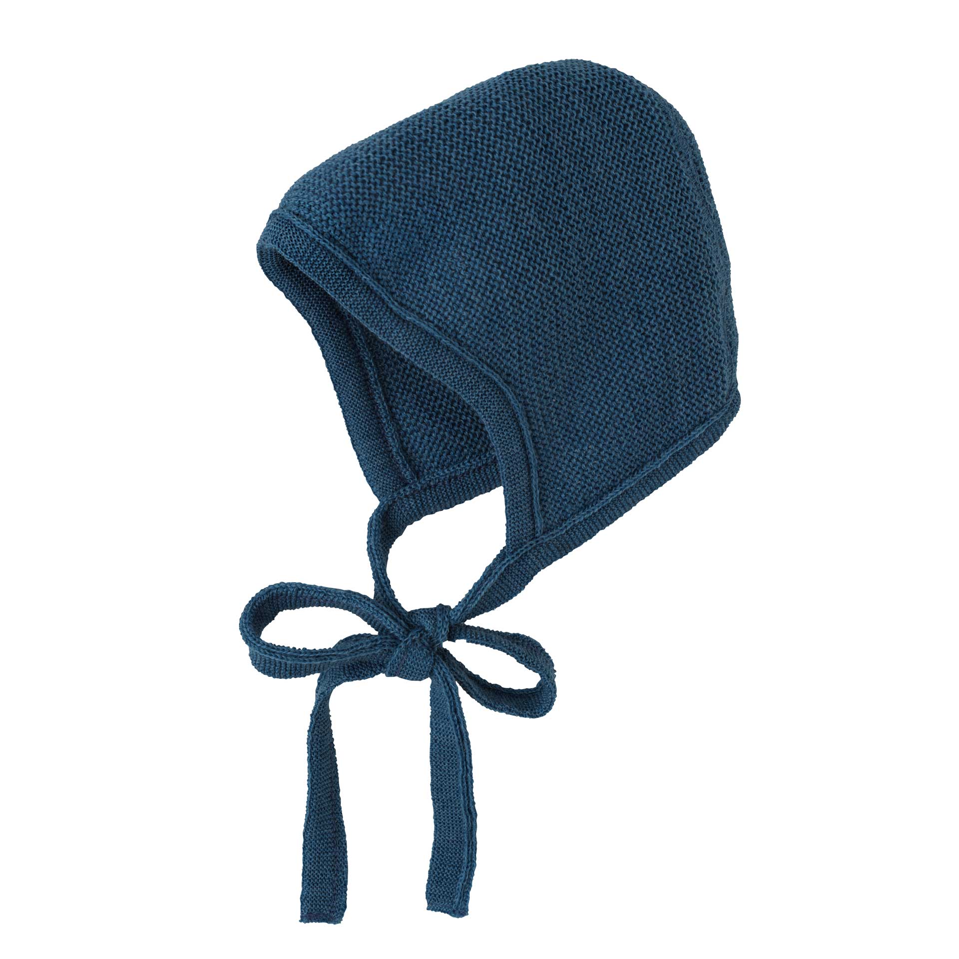 Gebreid babymutsje van merinowol – Dove blue – Disana biologische babykleding
