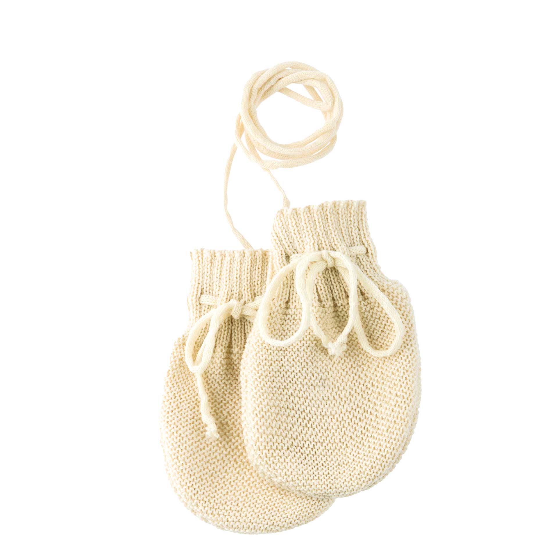 Gebreide wanten voor Baby van merinowol – Natuur – Disana biologische babykleding