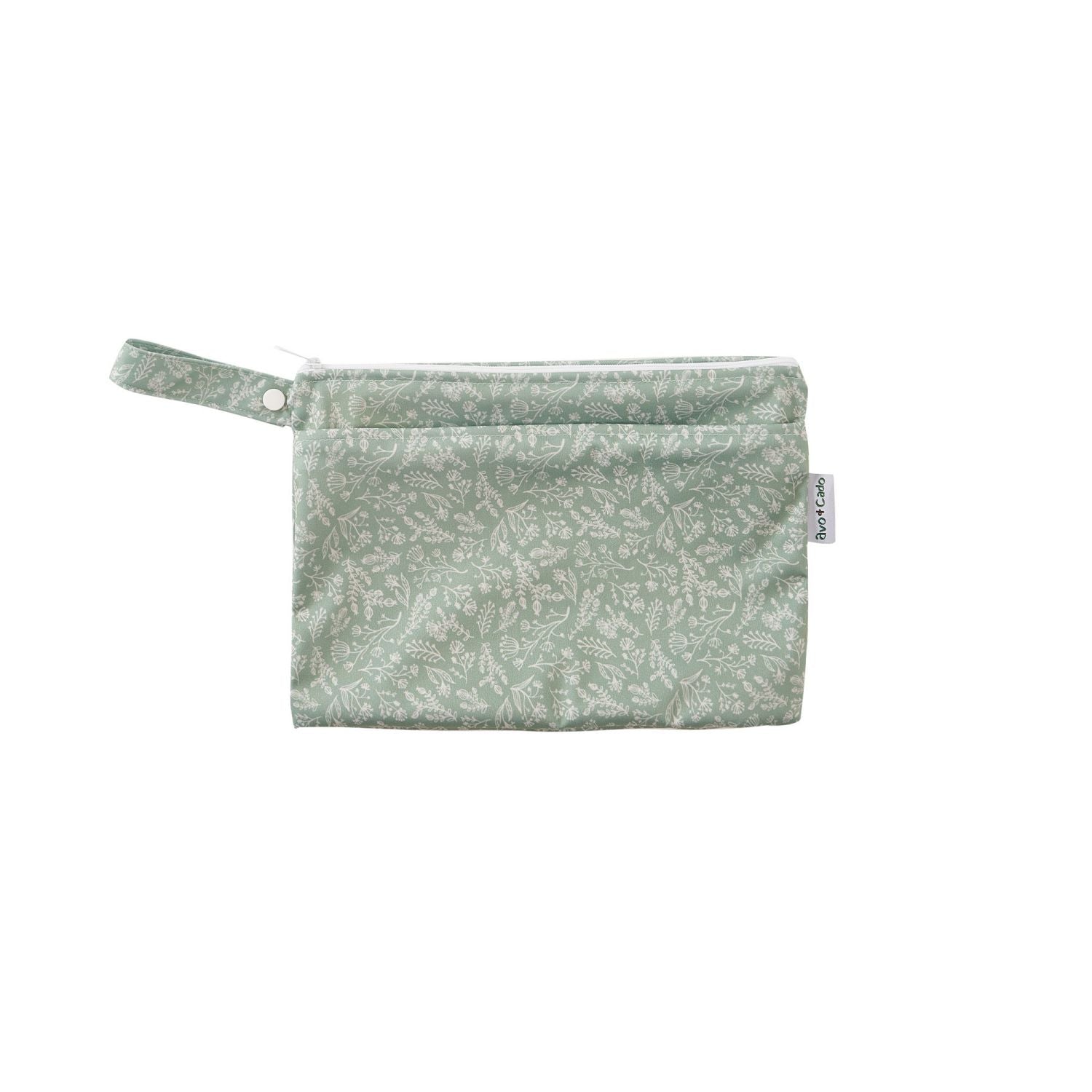 avo+cado Wetbag Klein met Twee Compartimenten en Hank - Kruiden - Wetbag klein - MamaMilla