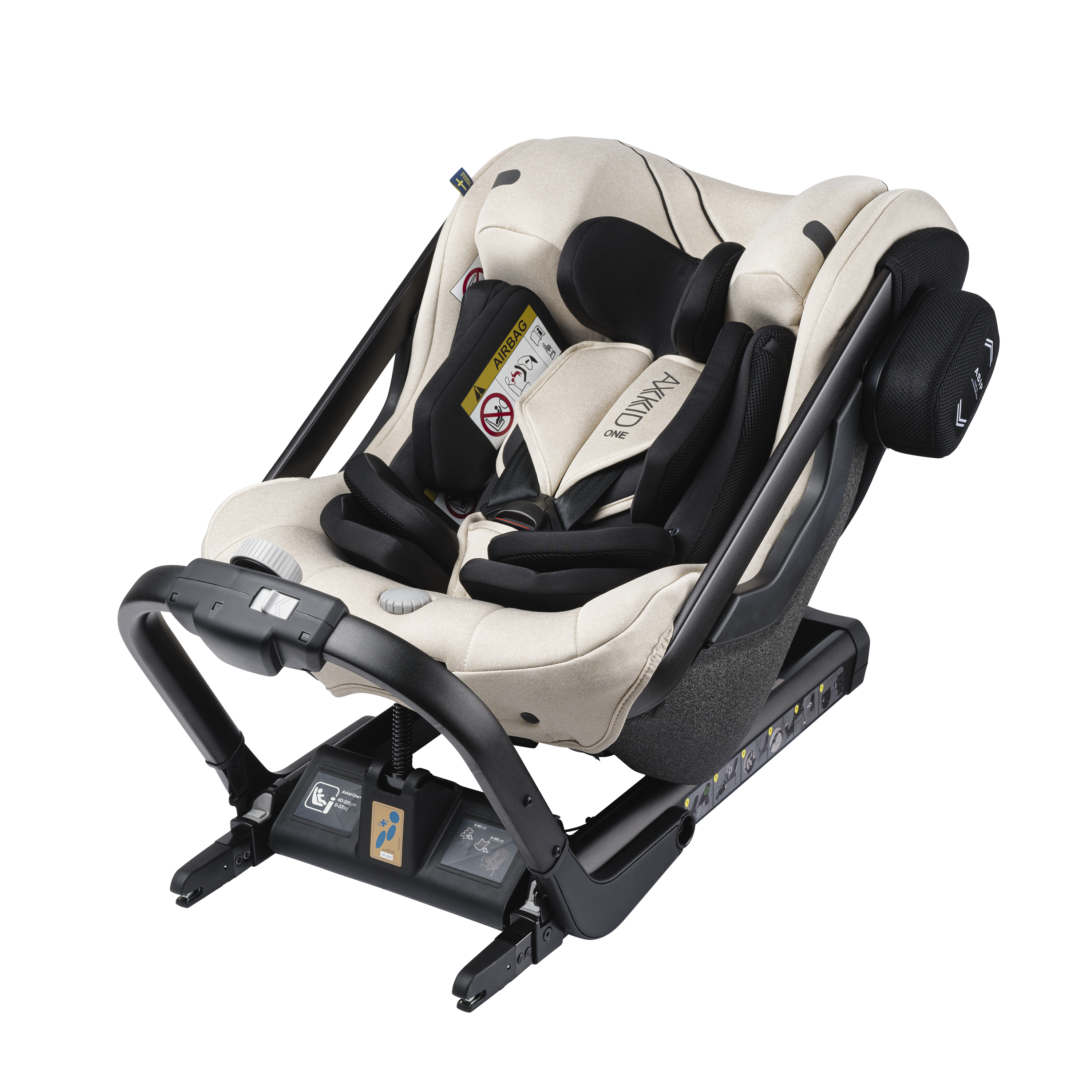Axkid ONE+ 2 - Brick Melange - iSize 40-125 cm - 40-125 cm (Pasgeboren tot 7 jaar) - MamaMilla