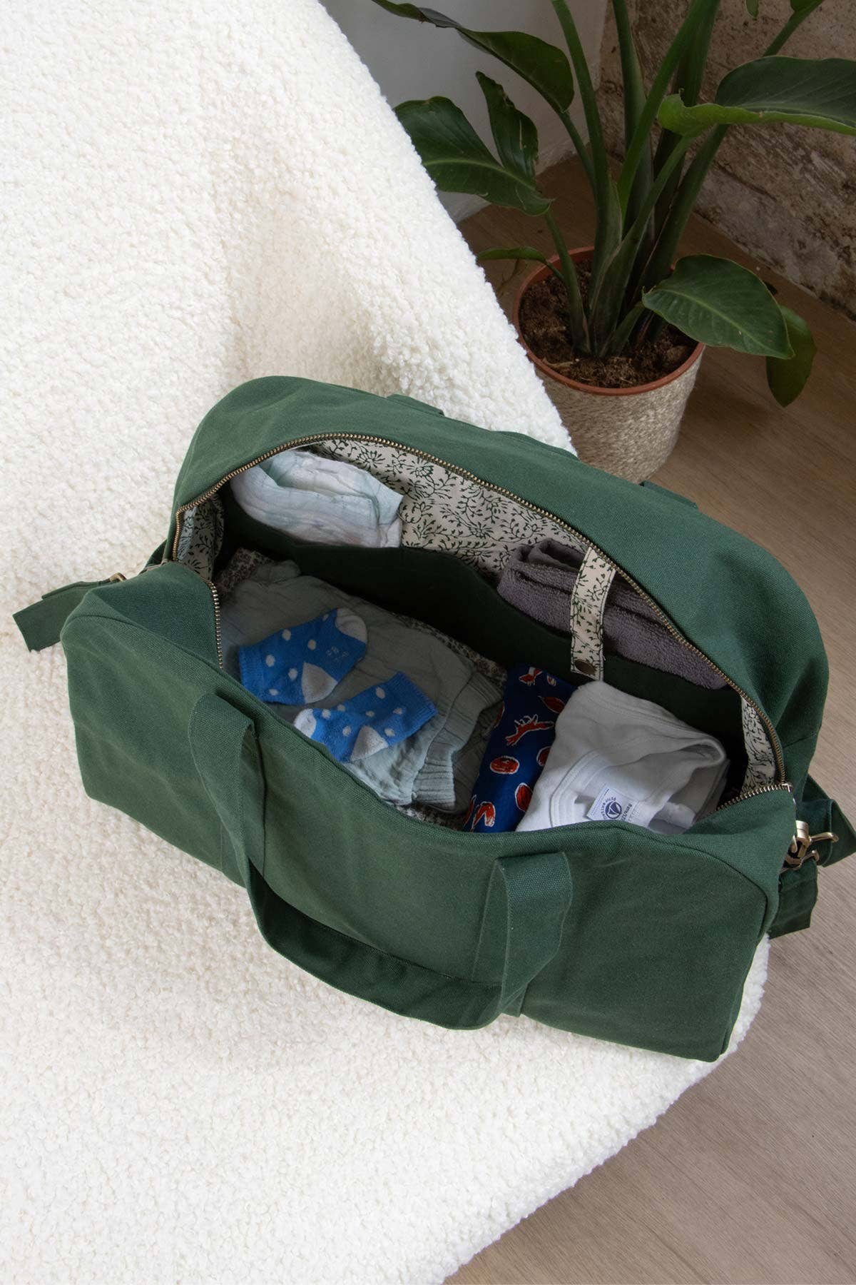 Hindbag Pusletaske Økologisk Bomuld Grøn