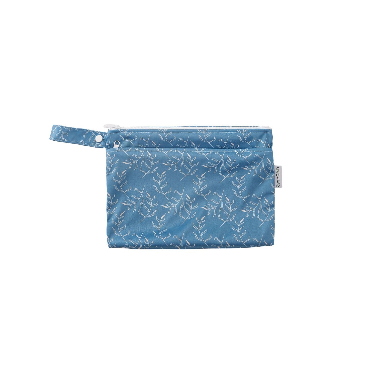 avo+cado Wetbag Klein met Twee Compartimenten en Hank - Bladeren - Wetbag klein - MamaMilla