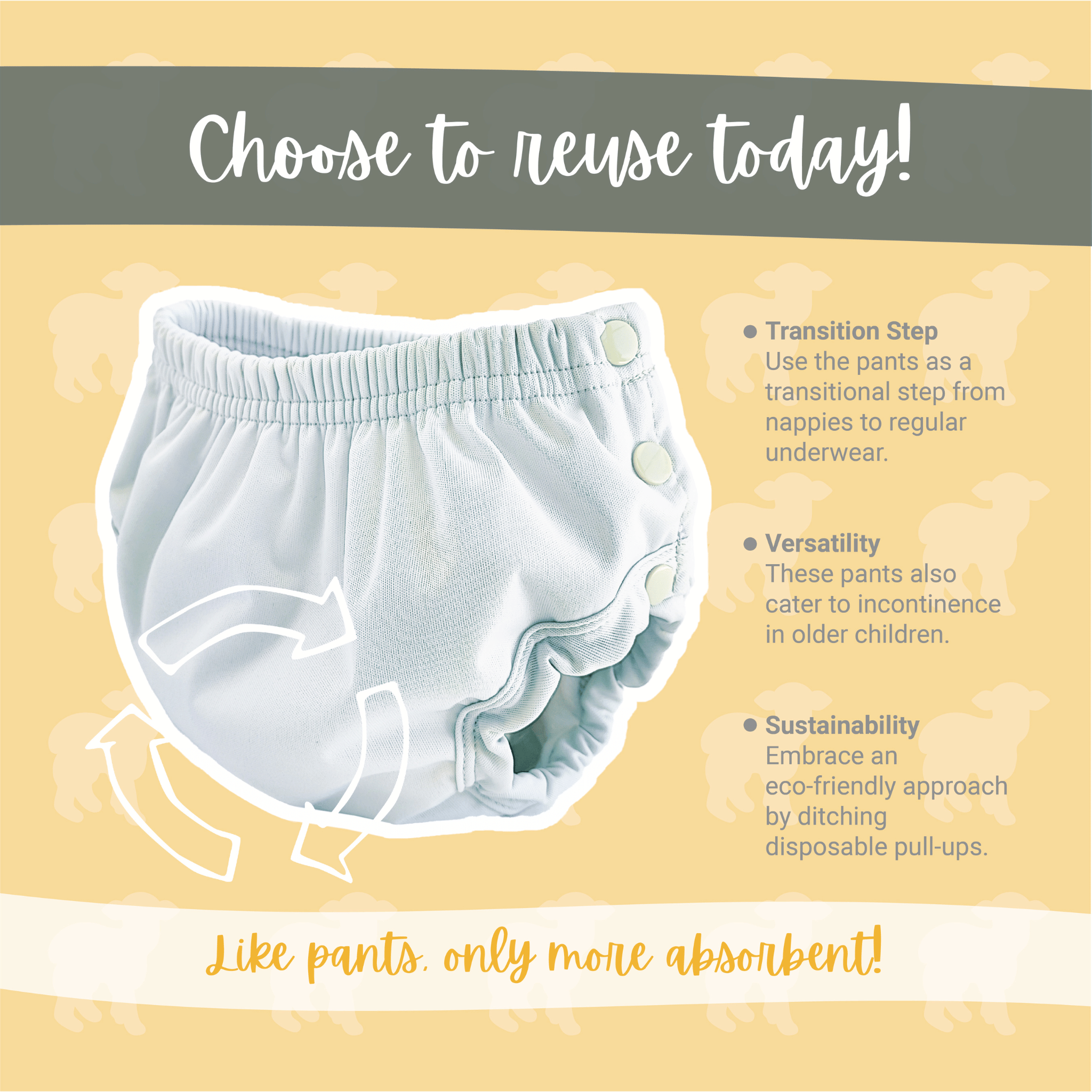 Little Lamb Waterdichte onderbroek (trainingsbroek) - Blush - Waterdichte onderbroek - MamaMilla