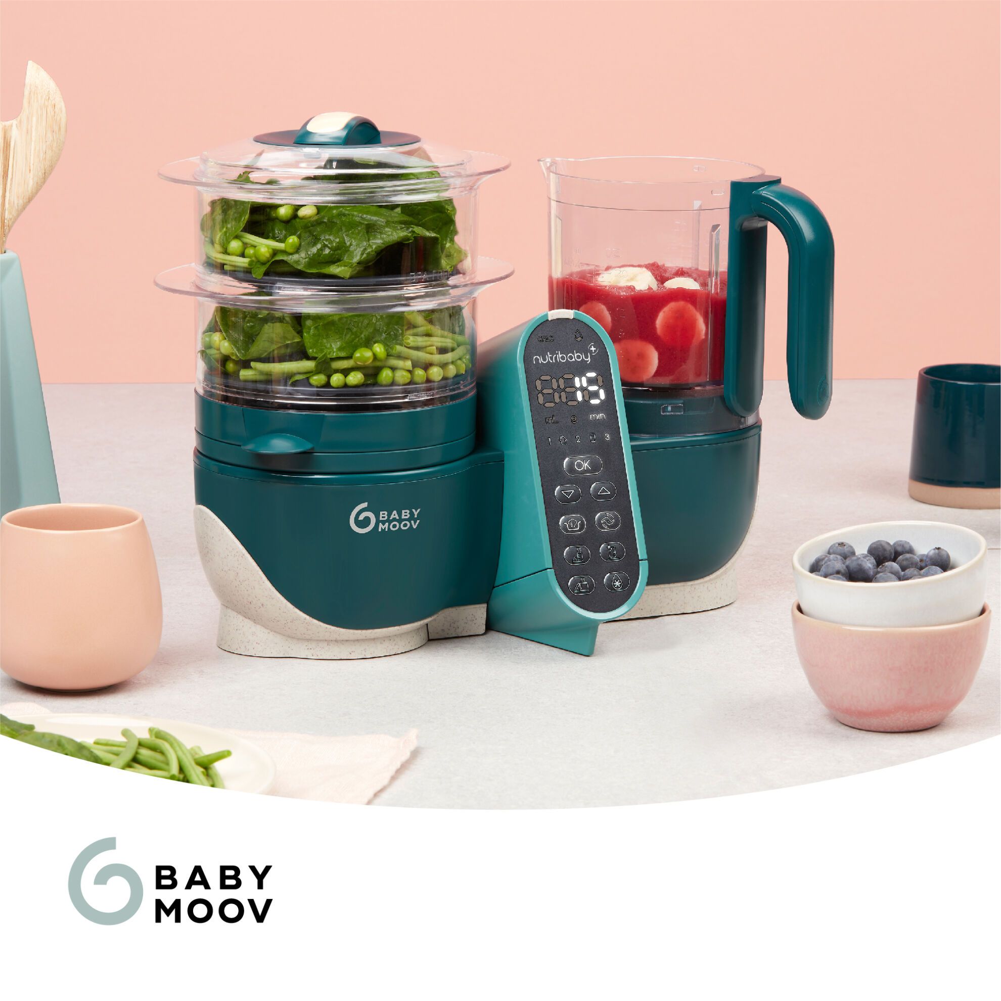 Babymoov Voedingsautomaat - Nutribaby Plus - Opaalgroen - Voedingsautomaat - MamaMilla