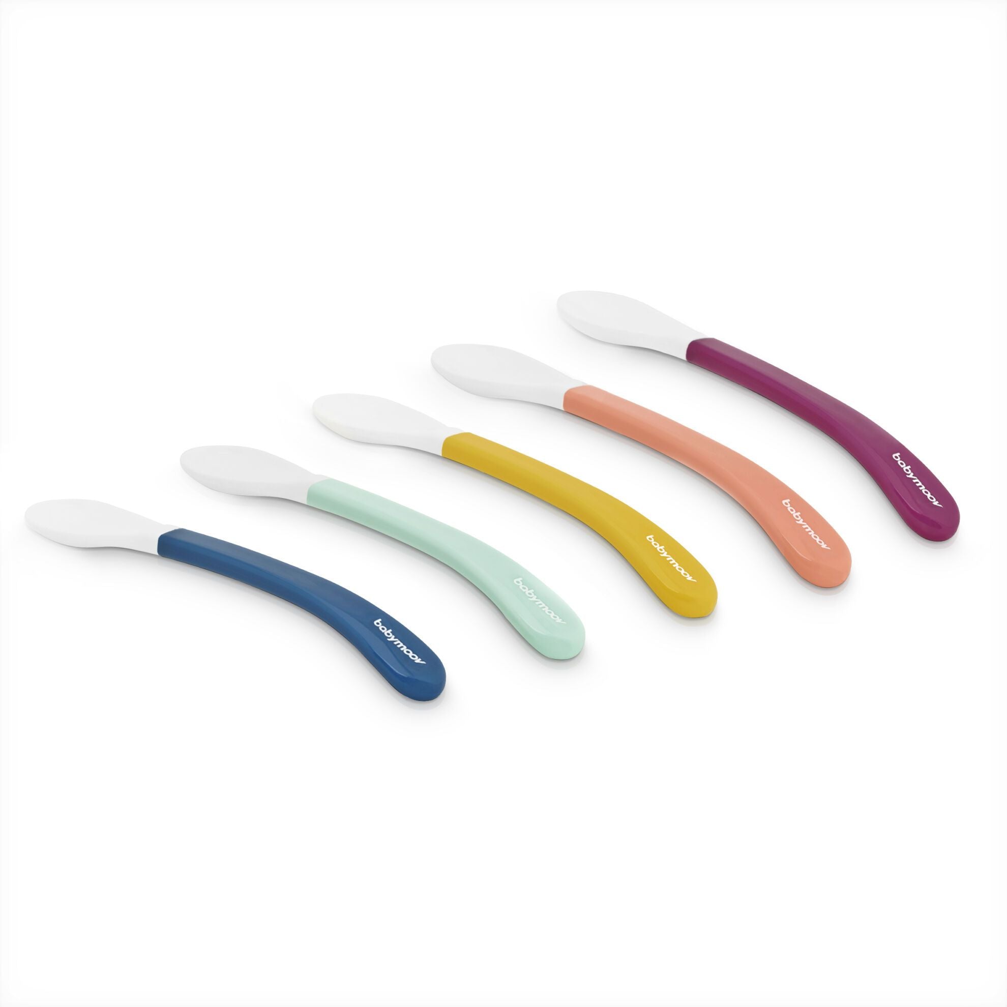 Babymoov Siliconen Lepels voor Puree en Pap +8 maanden - 5 stuks (set) - Bestek - MamaMilla