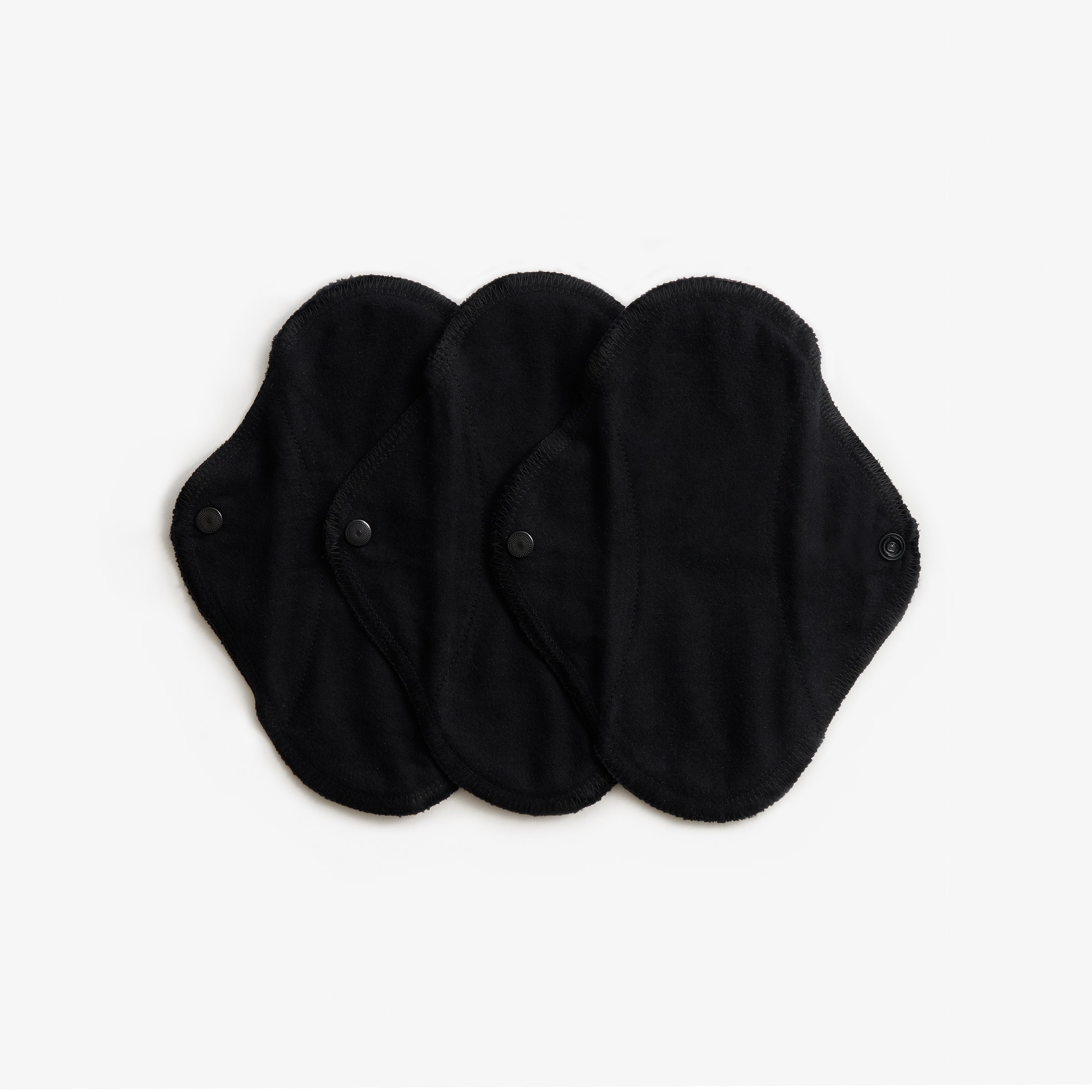 Imse Vimse Inlegkruisjes (stoffen pads) in biologisch katoenen flanel - 3 stuks - Zwart - Inlegkruisjes - MamaMilla