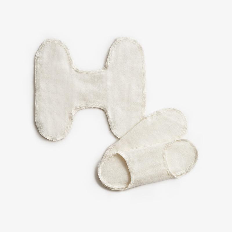 Imse Vimse Inlegkruisjes zonder knopen (stoffen kussentjes) in biologisch katoenen flanel - 3 stuks - Naturel - Inlegkruisjes - MamaMilla