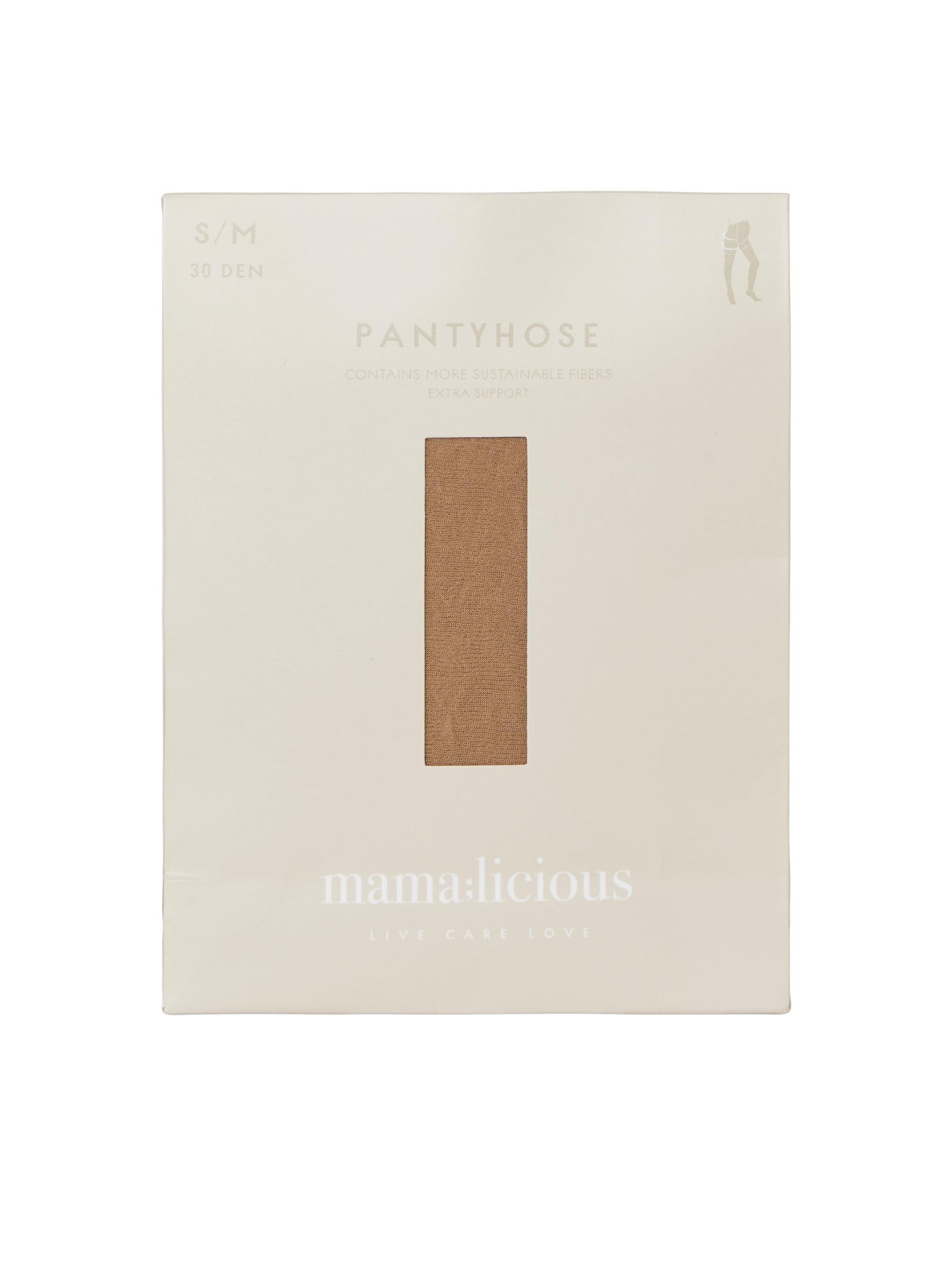 Mamalicious steunkousen nylon (30 den) 2-pack - Sabrina - Tan - zwangerschapskleding - MamaMilla