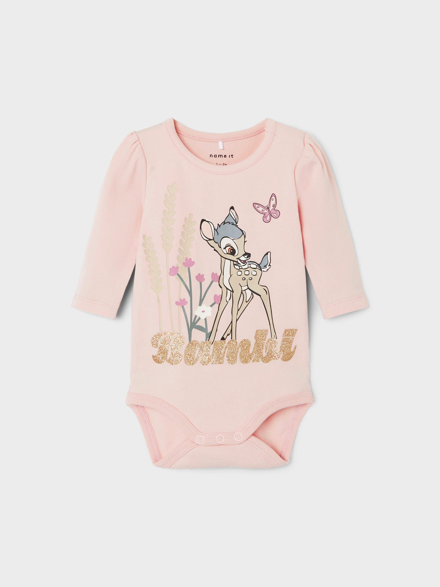 Name it body met Disney motief en glitters - Droma - Bambi - Sepia Rose - Body - MamaMilla