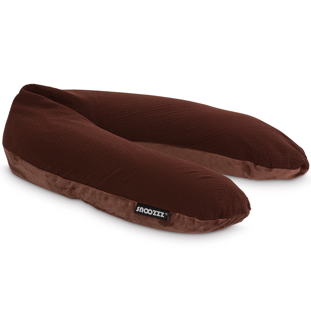 Snoozzz Zwangerschaps- & voedingskussen - Chocolade - Voedingskussen - MamaMilla