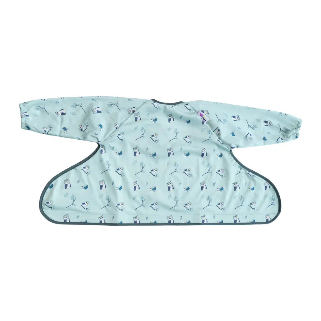 Tidy Tot Slab, Bord en Lepel - SET - Uil - Slab met mouwen - MamaMilla