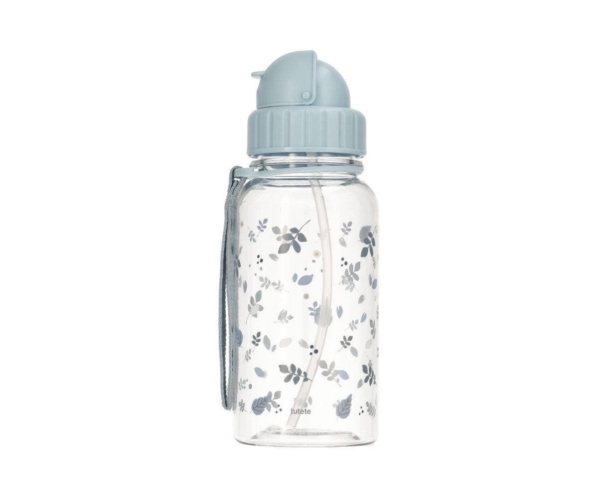 Drinkfles met uitloop in tritan kunststof - 500 ml - Leaves Blue - Kunststof drinkfles - MamaMilla