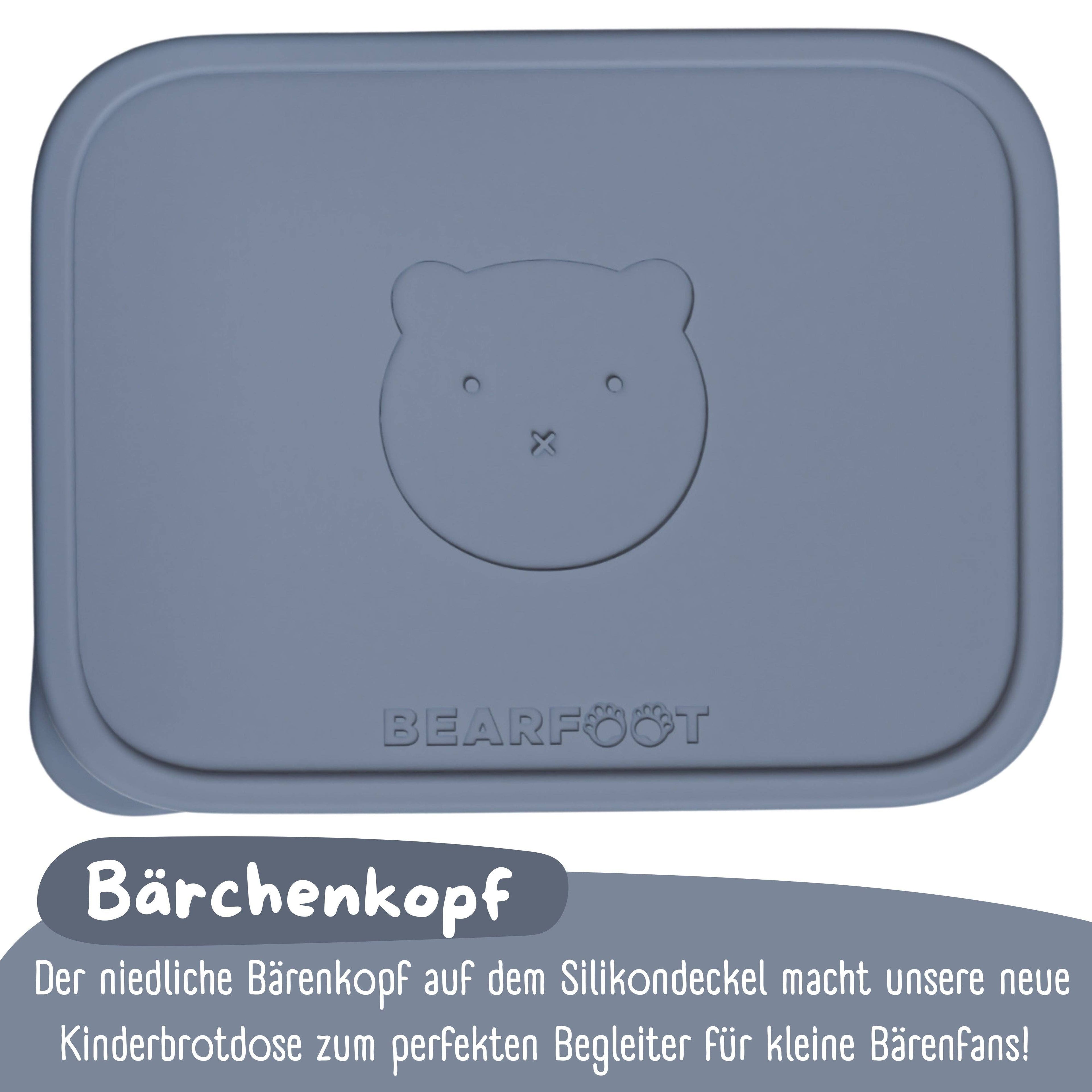 BEARFOOT Bento Stalen Lunchbox Met 4/6 Vakken (verstelbaar) - Blauw: 700 ml - Lunchbox - MamaMilla
