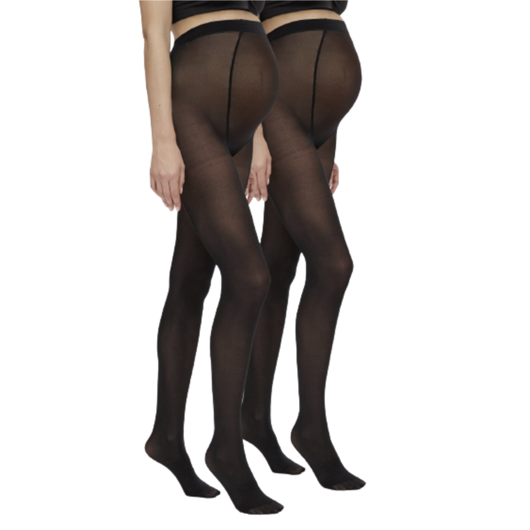 Mamalicious nylon zwangerschapskousen (50 denier) 2-pack - zwangerschapskleding - MamaMilla