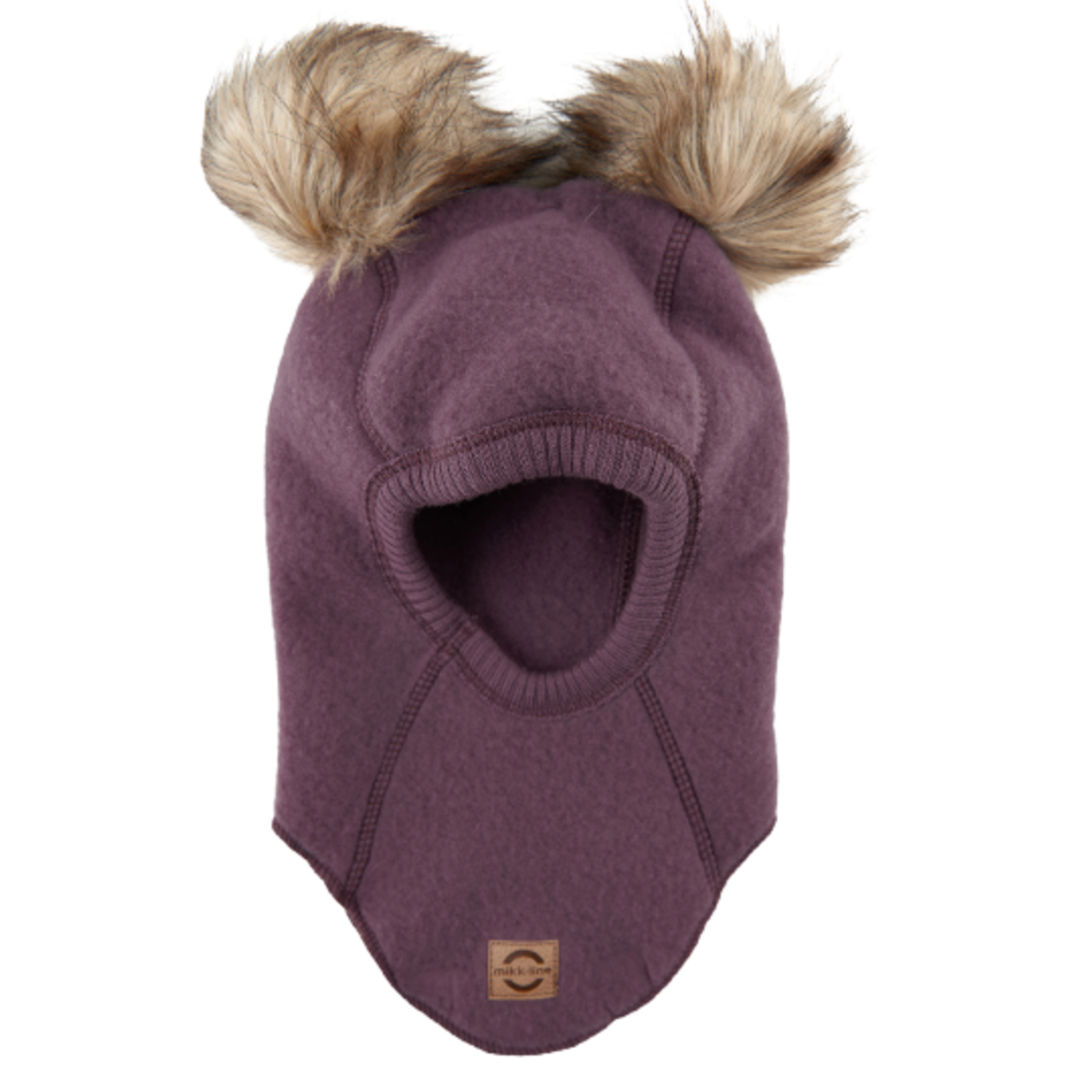 Mikk-Line wollen olifantenmuts met pompon - Huckleberry - wollen muts - MamaMilla