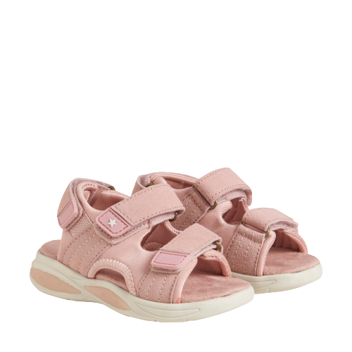 Een FABELACHTIGE lichtgewicht klittenbandsandalen - Misty Rose - Schoenen - MamaMilla