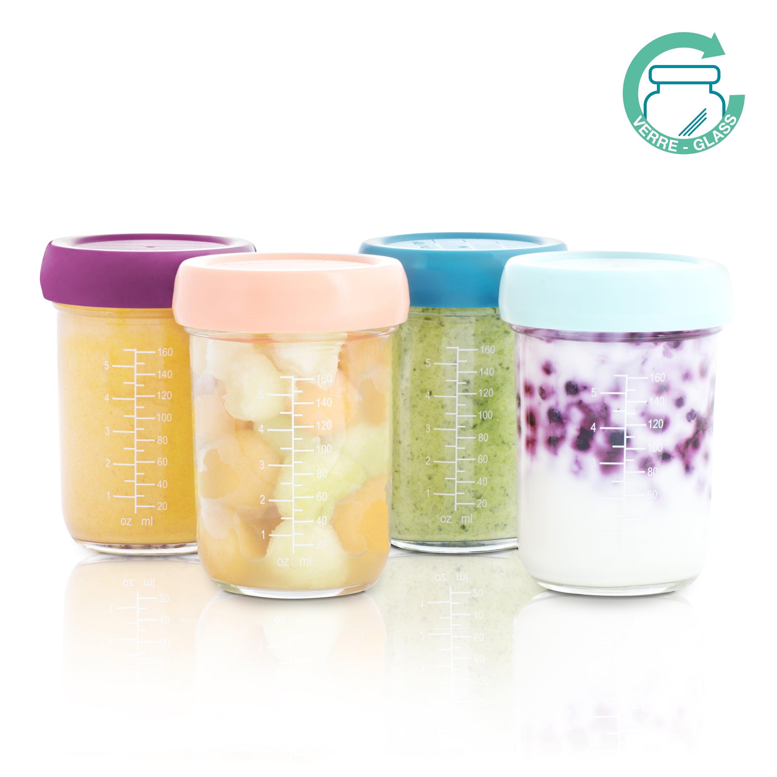Babymoov glazen emmers (4 stuks) - 240ml - Pap - MamaMilla