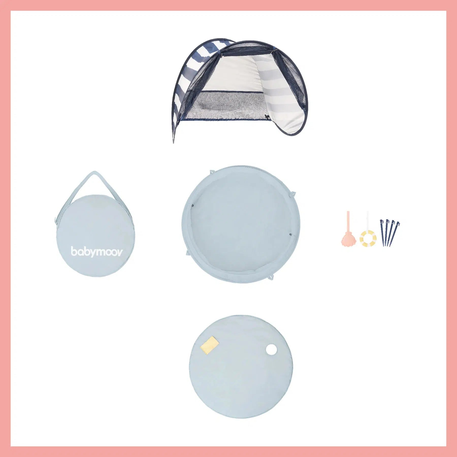 Babymoov 3in1 UV-tent - Mariniére Aquani - UV-tent - MamaMilla