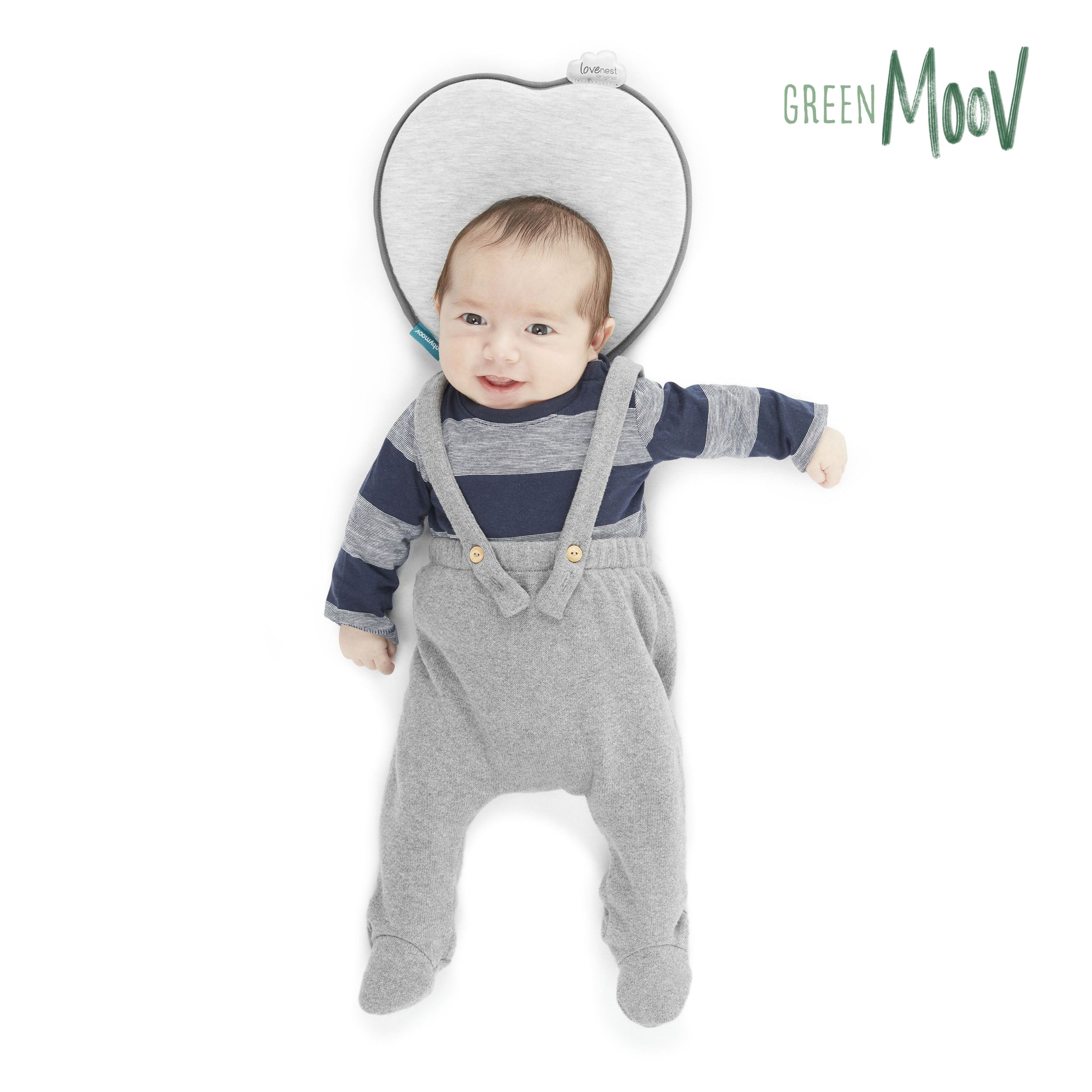 Babymoov Ergonomisch Babykussen (Loverest) - Grijs (0-4m) - Babyhoofdkussen - MamaMilla