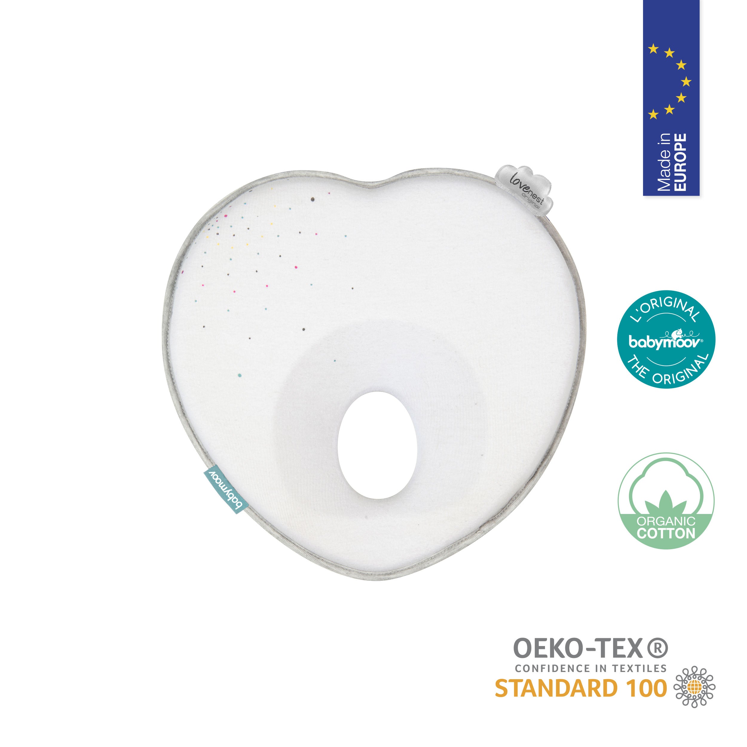 Babymoov Ergonomisch Babykussen (Loverest) - Wit (0-4m) - Babyhoofdkussen - MamaMilla