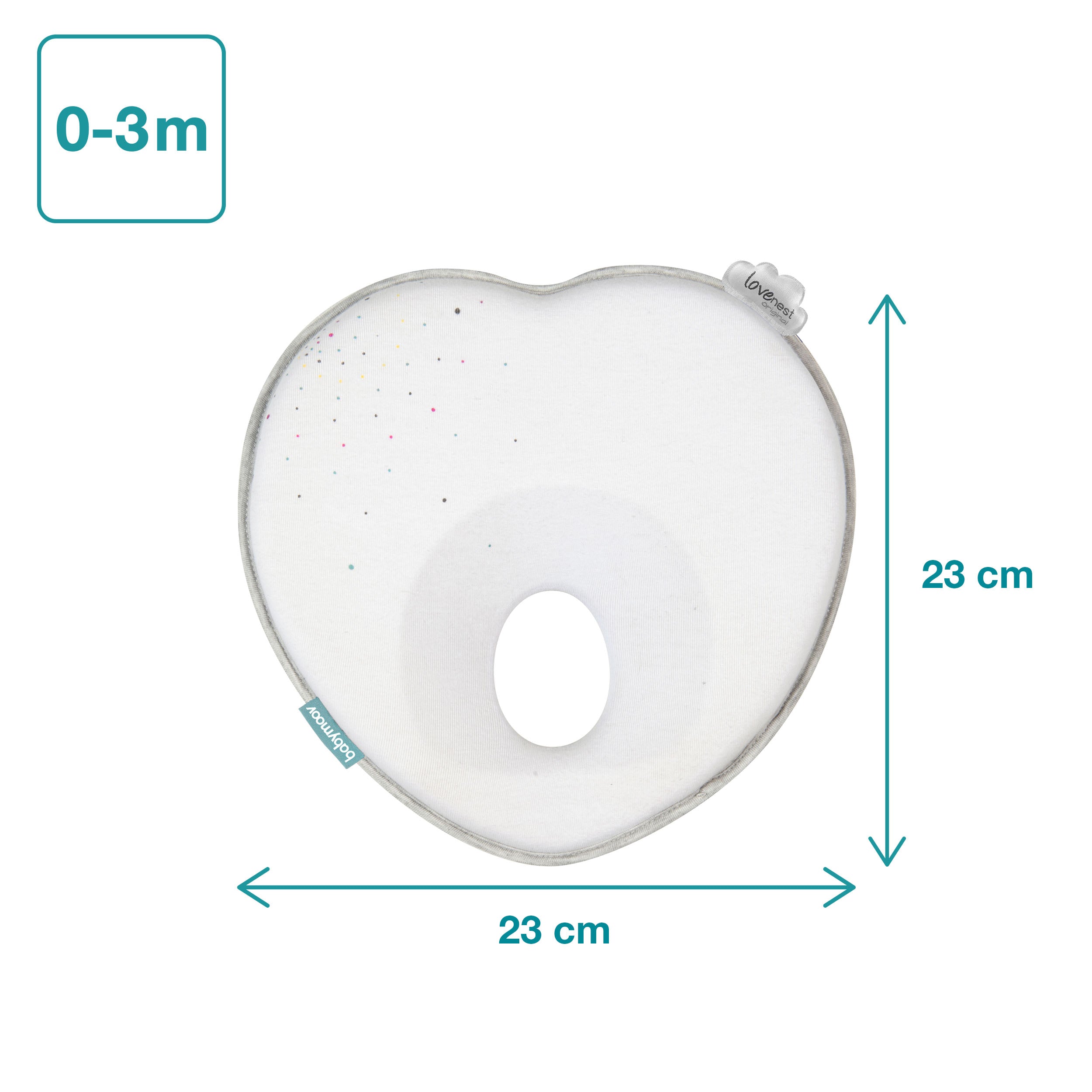 Babymoov Ergonomisch Babykussen (Loverest) - Wit (0-4m) - Babyhoofdkussen - MamaMilla
