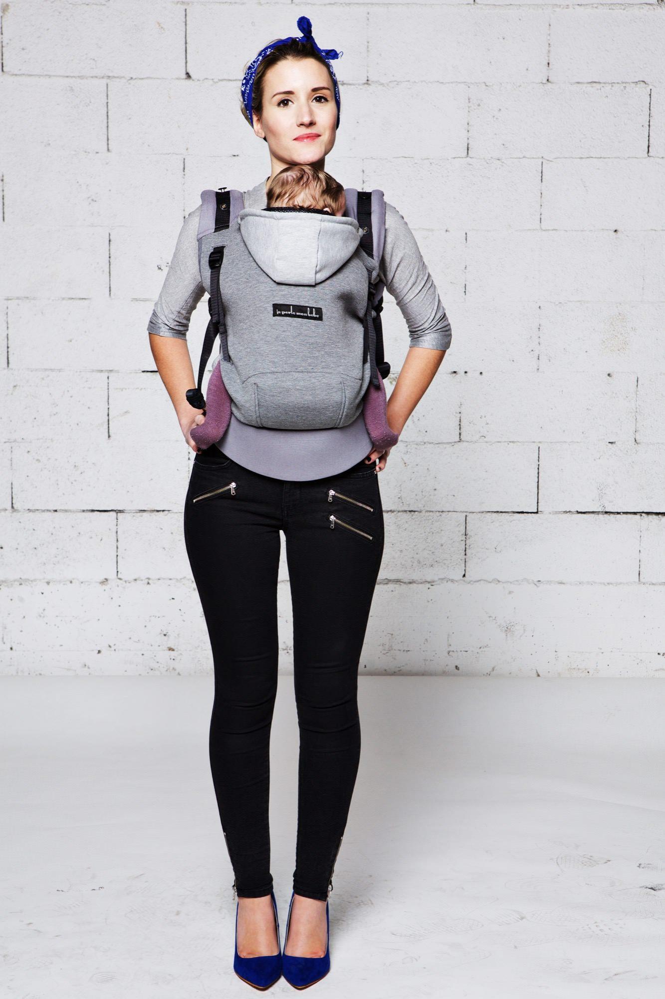 Love radius drager incl. babyinzet - Hoodie draagzak - Donkergrijs/Flanel Grijs - draagzak - MamaMilla