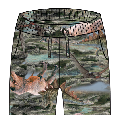 Noem het shortje met dinoworld - Tijm - Shorts - MamaMilla