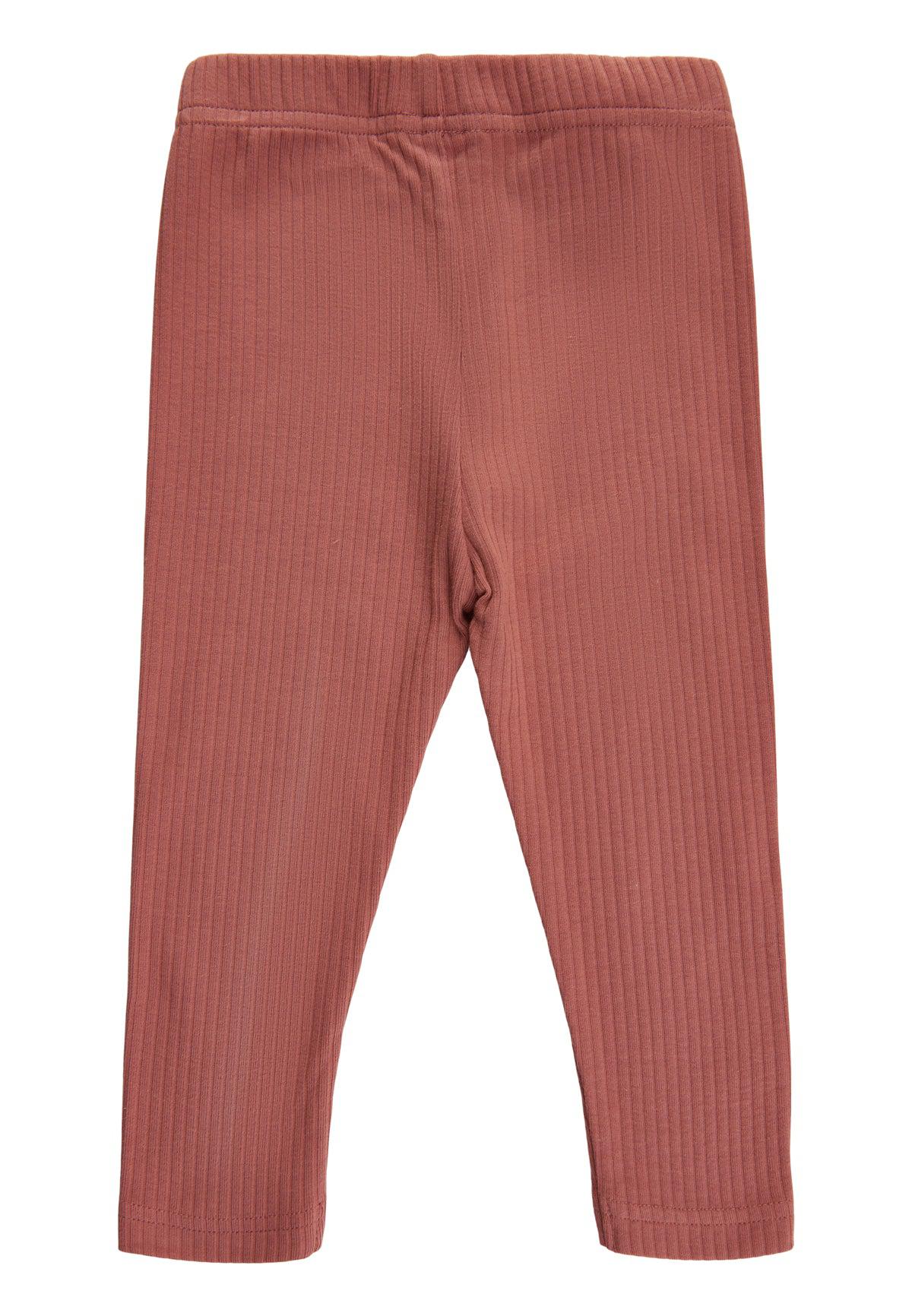 Zachte galerij Paula riblegging - Brick Dust - broek - MamaMilla