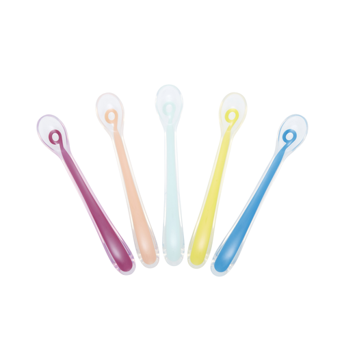 Babymoov Siliconen Lepels voor Puree en Pap +4 maanden - 5 stuks (set) - Bestek - MamaMilla