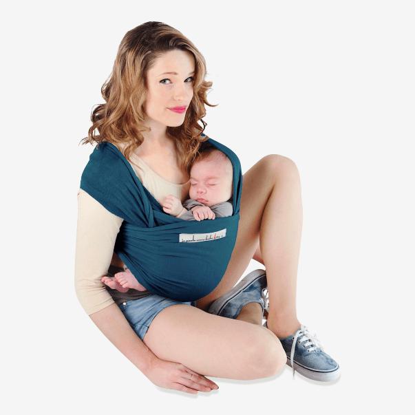 Love radius stretch wikkelbasis - Petrol kleurig - wikkeldoek - MamaMilla