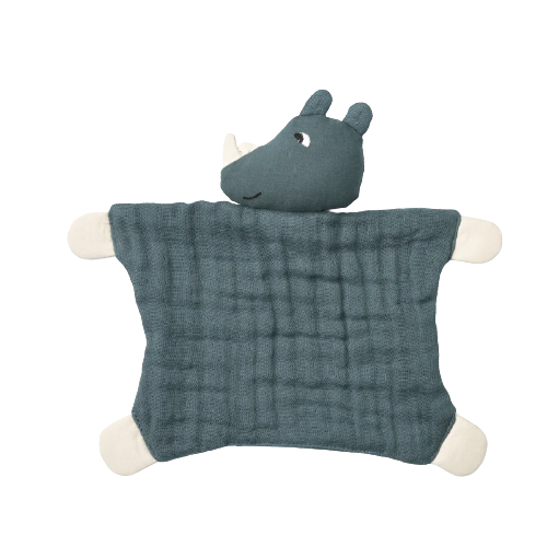 Liewood knuffeldoekje - Amaya knuffelteddy - Neushoorn/Walvis blauw - Knuffeldoekje - MamaMilla