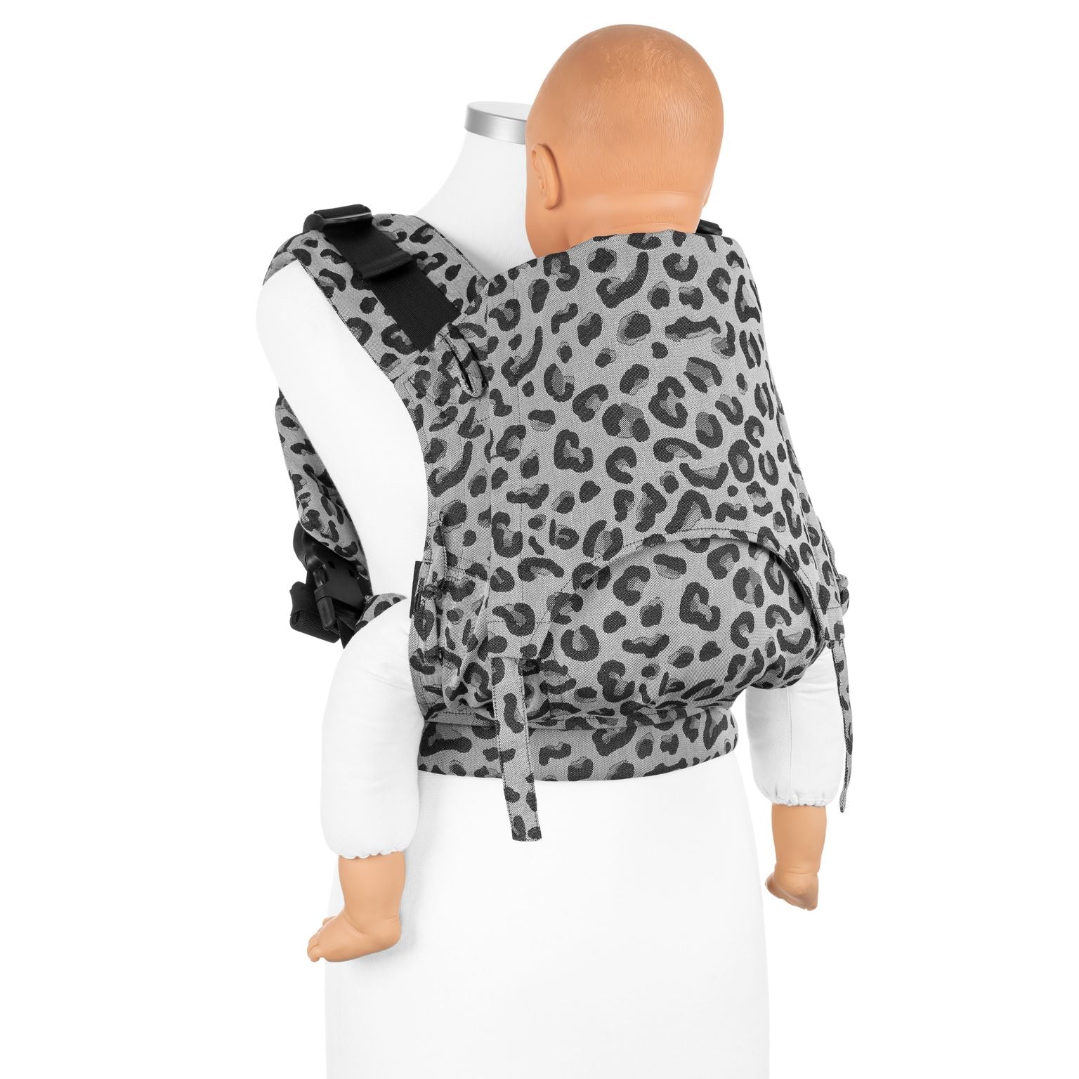Fidella Fusion Fullbuckle Draagzak - Leopard Silver - Babydraagzak - MamaMilla