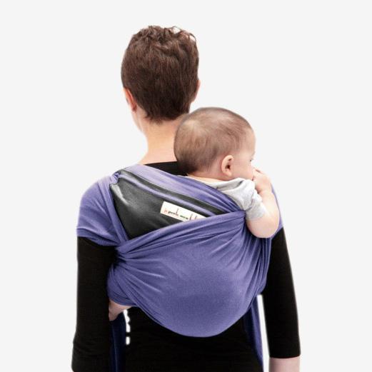 Love radius rekbare draagdoek origineel - Paars/Donkergrijs - draagdoek - MamaMilla