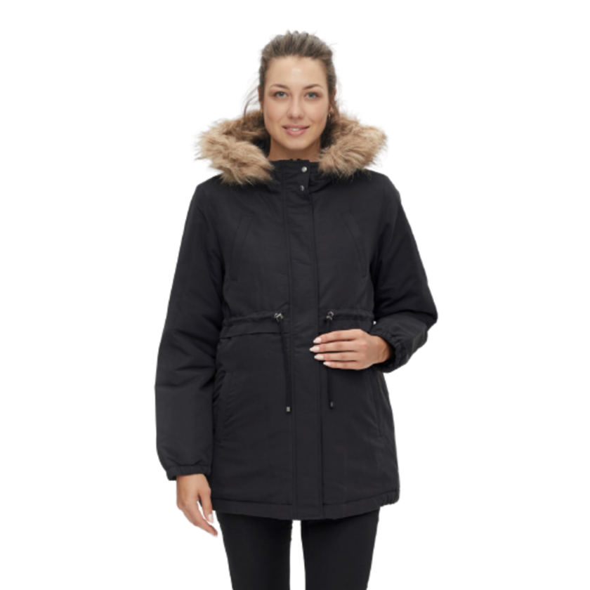 Mamalicious Vente Parka Jas - Jessa - Zwart - Zwangerschapsjas - MamaMilla