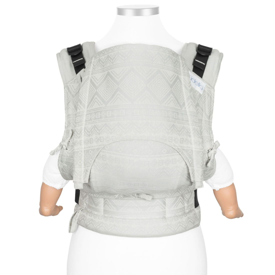 Fidella Fusion - Fullbuckle Bæresele - Cubic Lines/Pale Grey - Baby - - MamaMilla