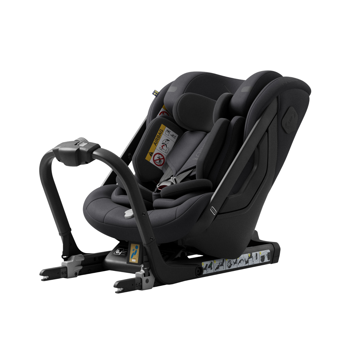 Axkid ONE+ 3 - Coastal Storm Zwart - iSize 40-125 cm - 40-125 cm (pasgeboren tot 7 jaar) - MamaMilla