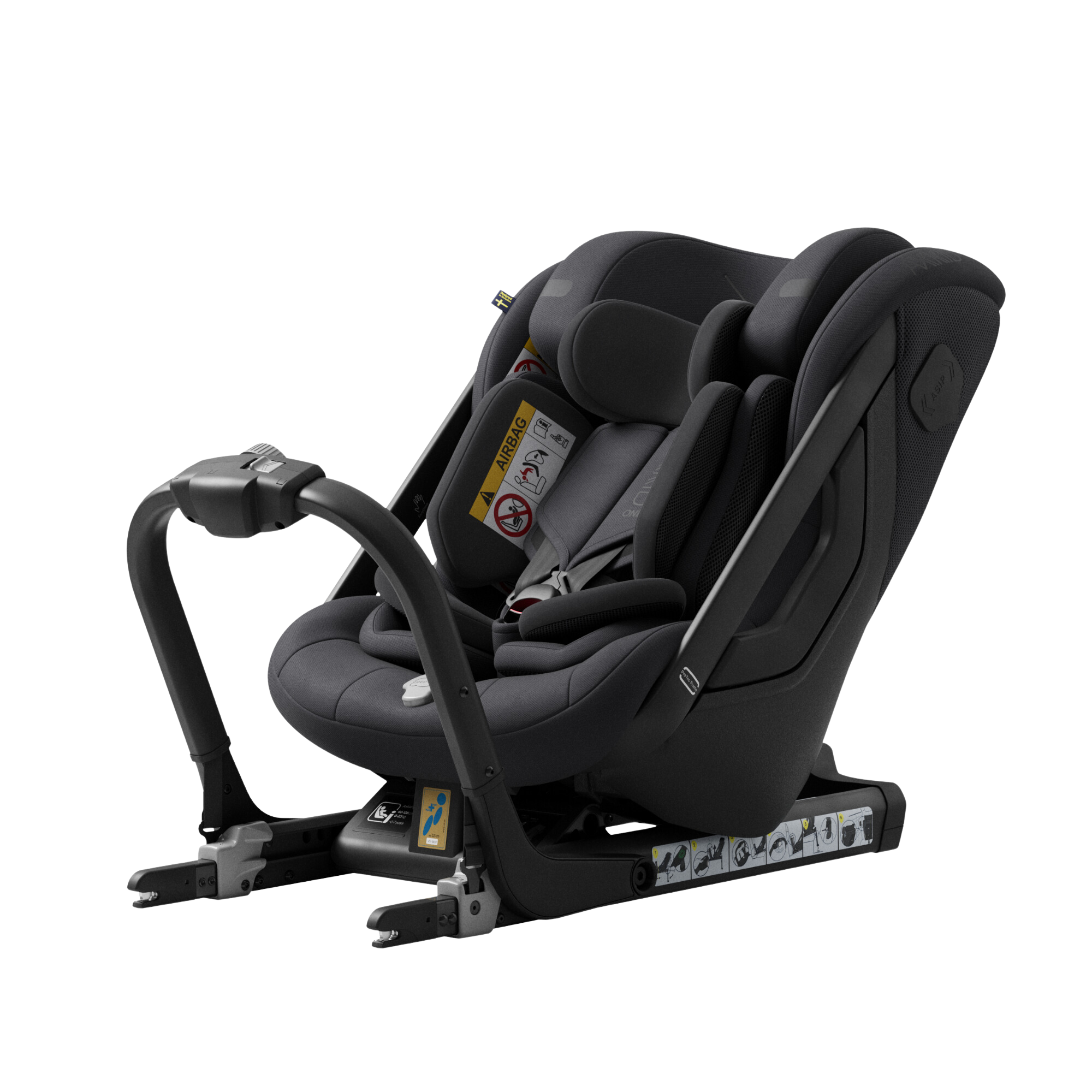 Axkid ONE+ 3 - Coastal Storm Zwart - iSize 40-125 cm - 40-125 cm (pasgeboren tot 7 jaar) - MamaMilla