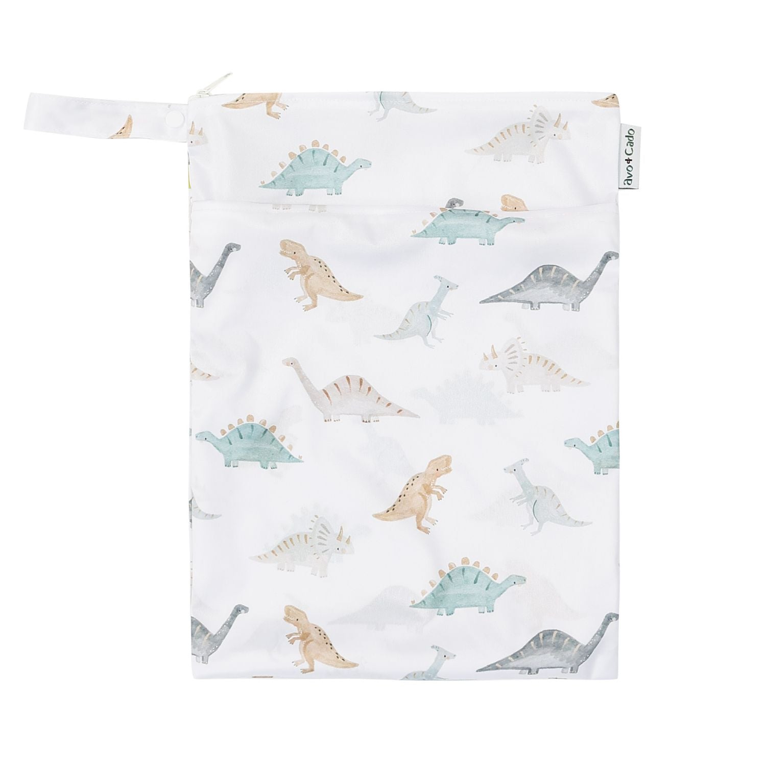 avo+cado Wetbag Medium met Twee Compartimenten - Dino - Wetbag medium - MamaMilla