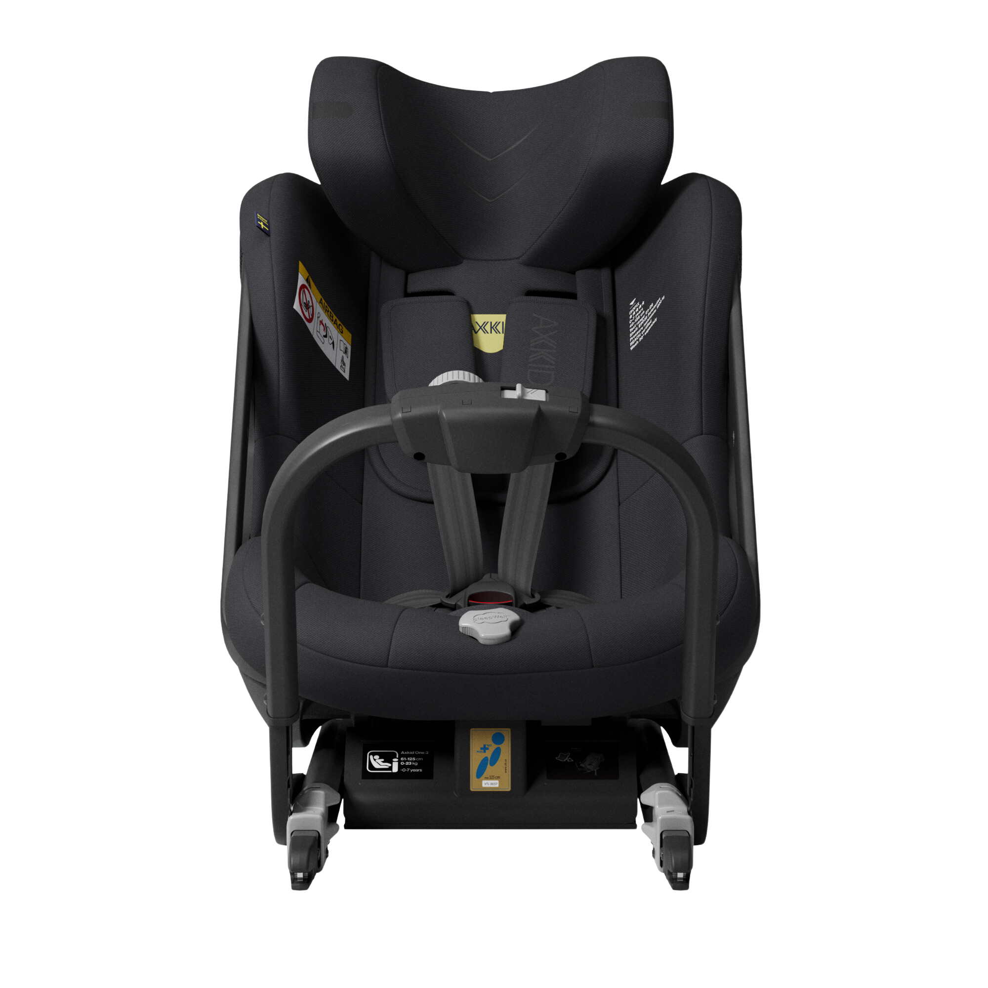 Axkid ONE 3 - Coastal Storm Zwart - iSize 61-125 cm - 61-125 cm (3 maanden tot 7 jaar) - MamaMilla