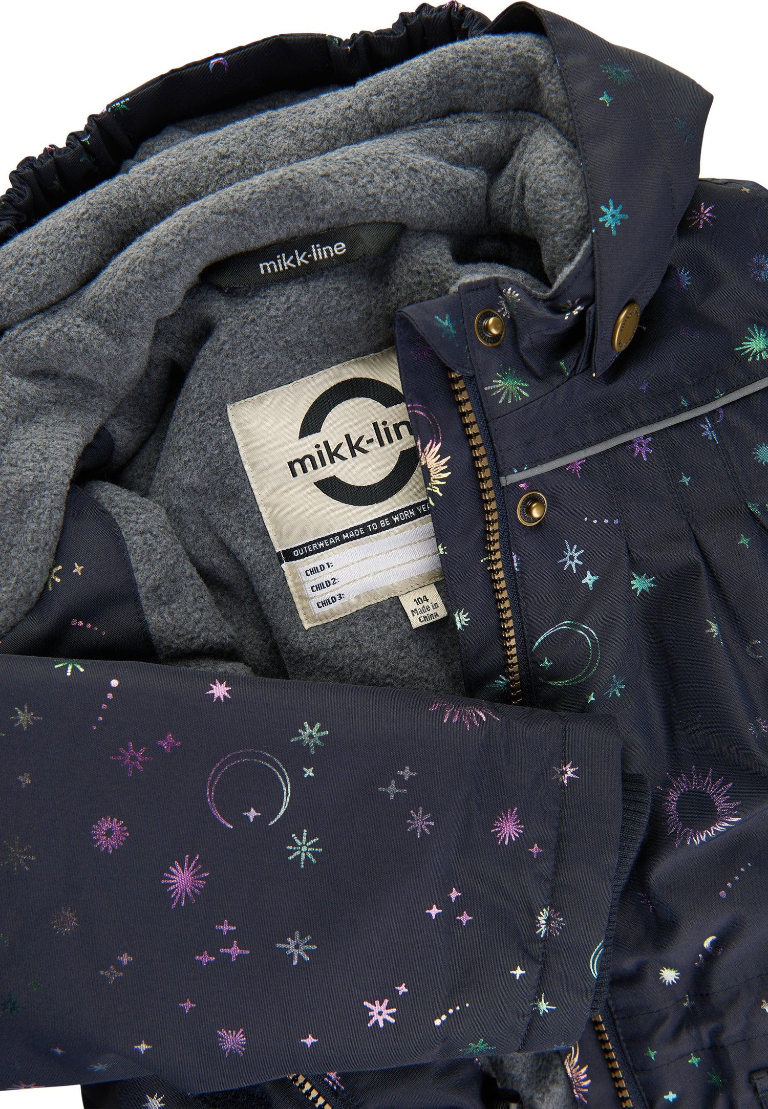 Mikk-line winterjas met glitters - Dark Navy - Jas - MamaMilla