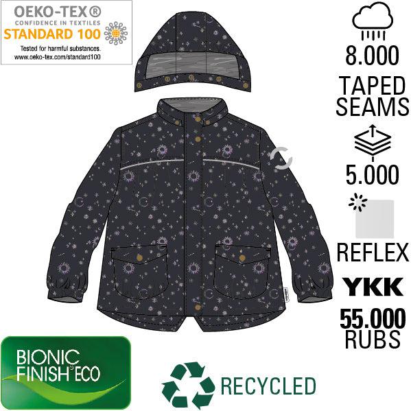 Mikk-line winterjas met glitters - Dark Navy - Jas - MamaMilla