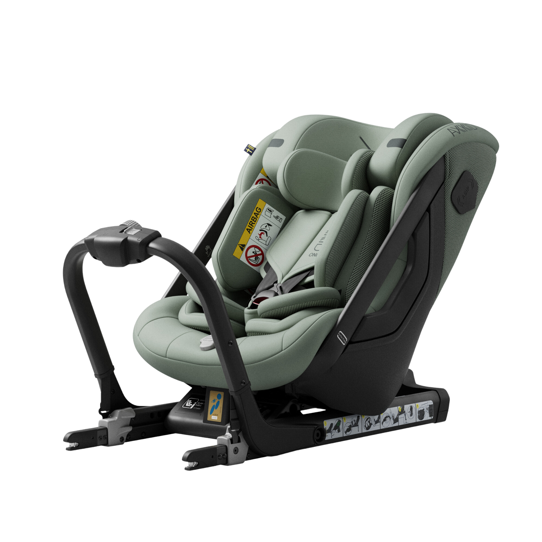 Axkid ONE+ 3 - Nordic Bloom Groen - iSize 40-125 cm - 40-125 cm (Pasgeboren tot 7 jaar) - MamaMilla