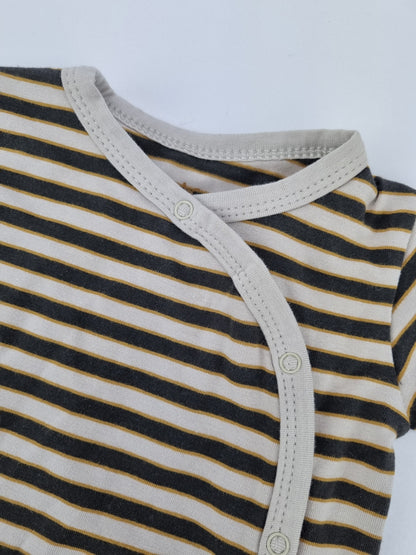 Small Rags body met zijsluiting - Strepen - Grijs - Body - MamaMilla