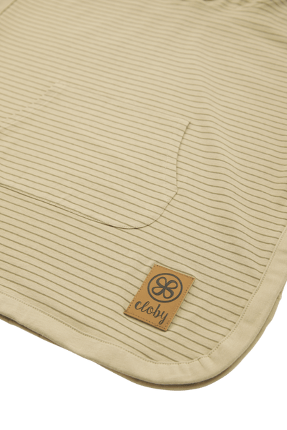 UV-poncho - Sandy Beach/Olijfgroen 1-3 jaar - - MamaMilla