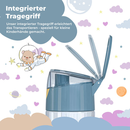 BEARFOOT Lichtgewicht drinkfles met handvat en gemakkelijk te openen - 450 ml - Astronaut Beer - Plastic drinkfles - MamaMilla